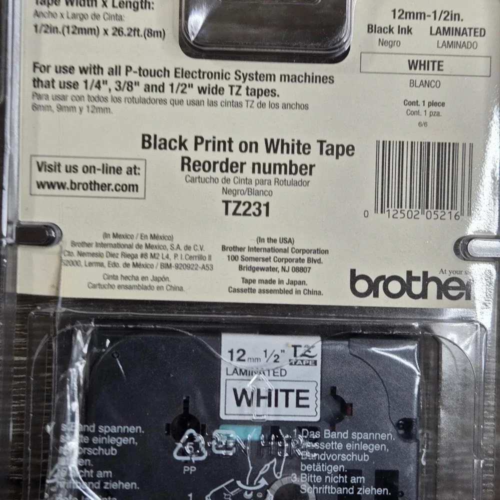 Brother TZ-231 P-Touch Label Tape 1/2